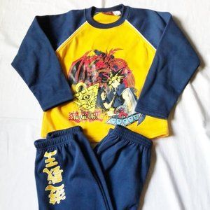 Outfit pants & top Yu Gi Oh! boys new size 7 polyester long sleeves fleece lined